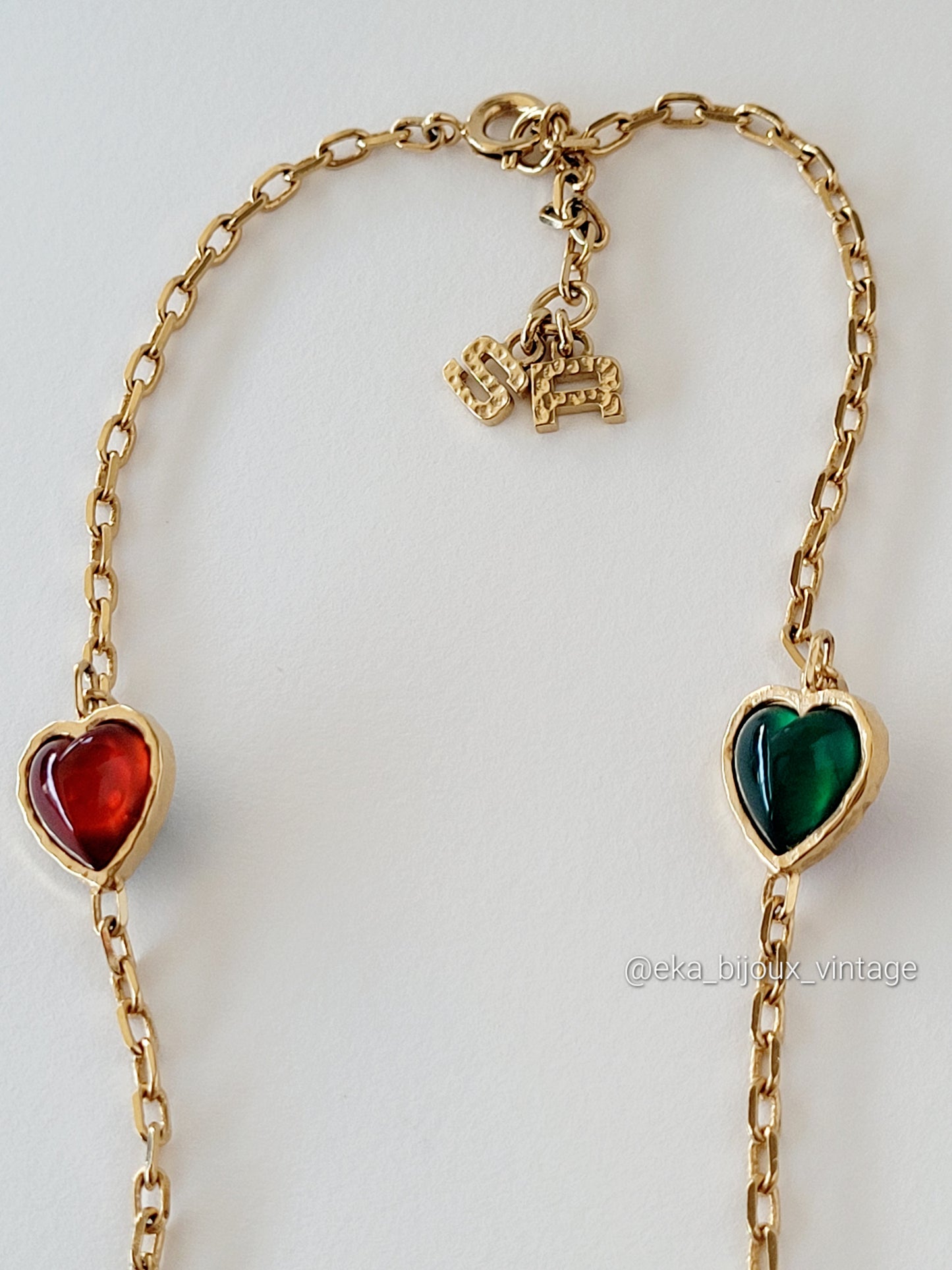 Sonia Rykiel-Sautoir vintage Cœurs