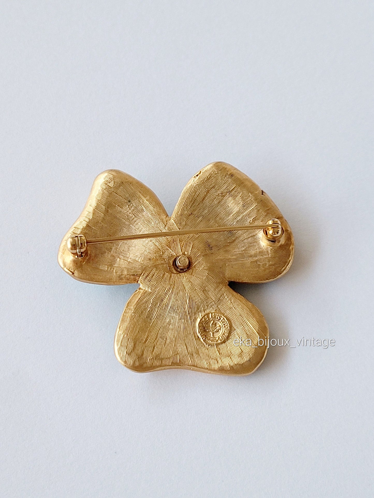 Vintage set - Flower brooch and earrings