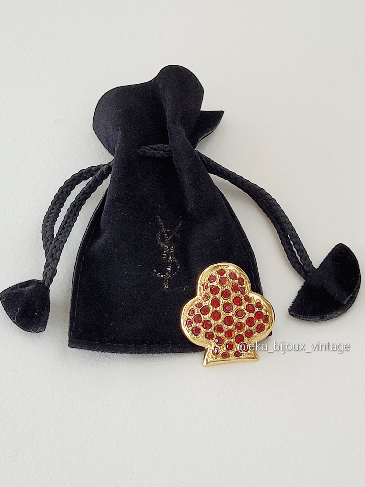 Vintage Yves Saint Laurent spade-shaped brooch