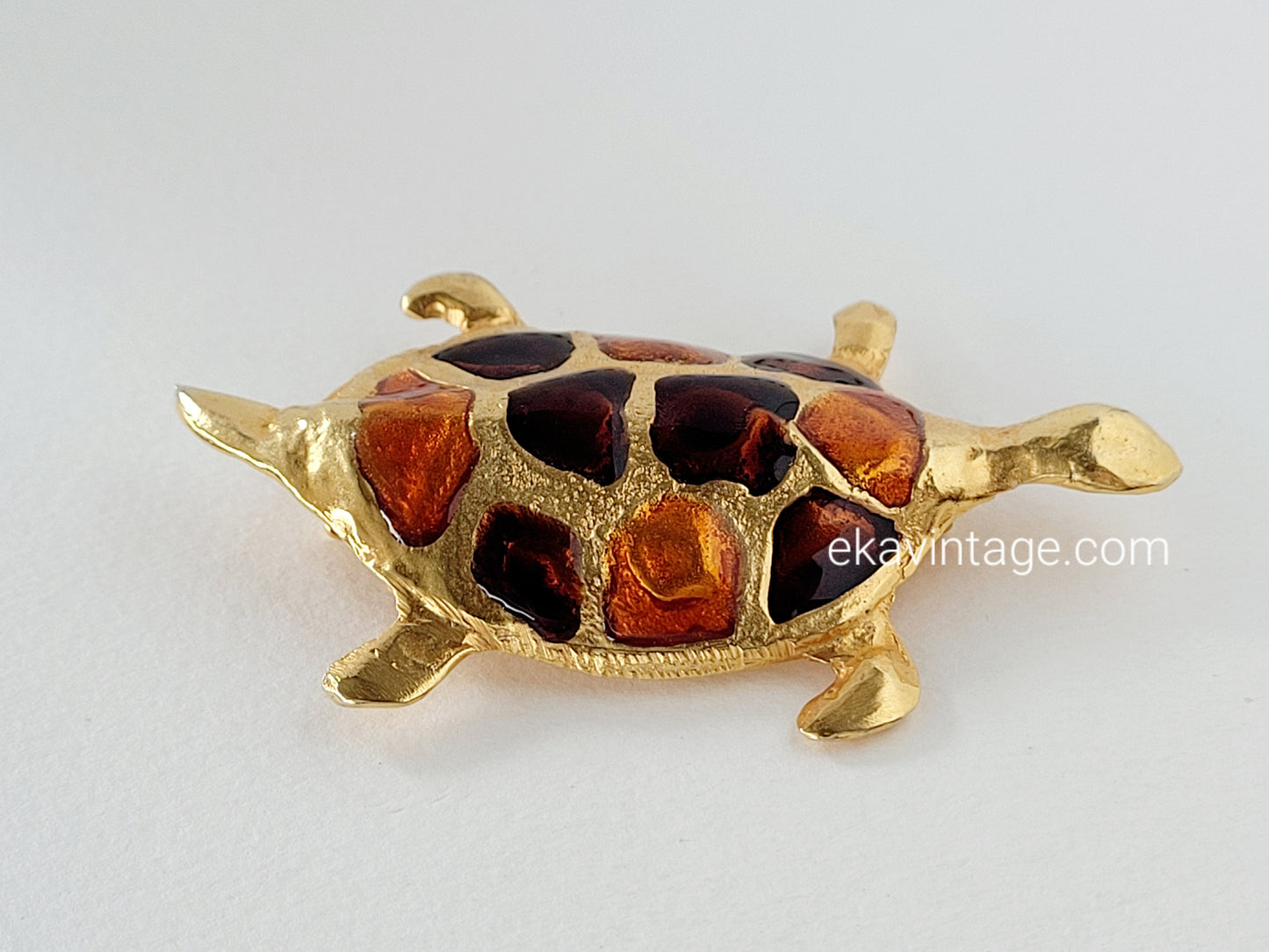Baila Booste - Grande broche vintage Tortue