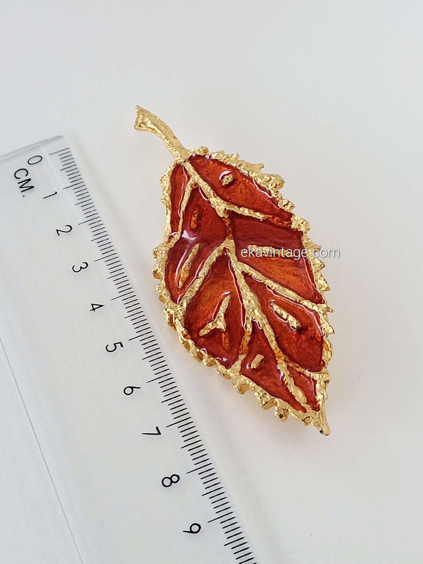 Broche vintage - Feuille