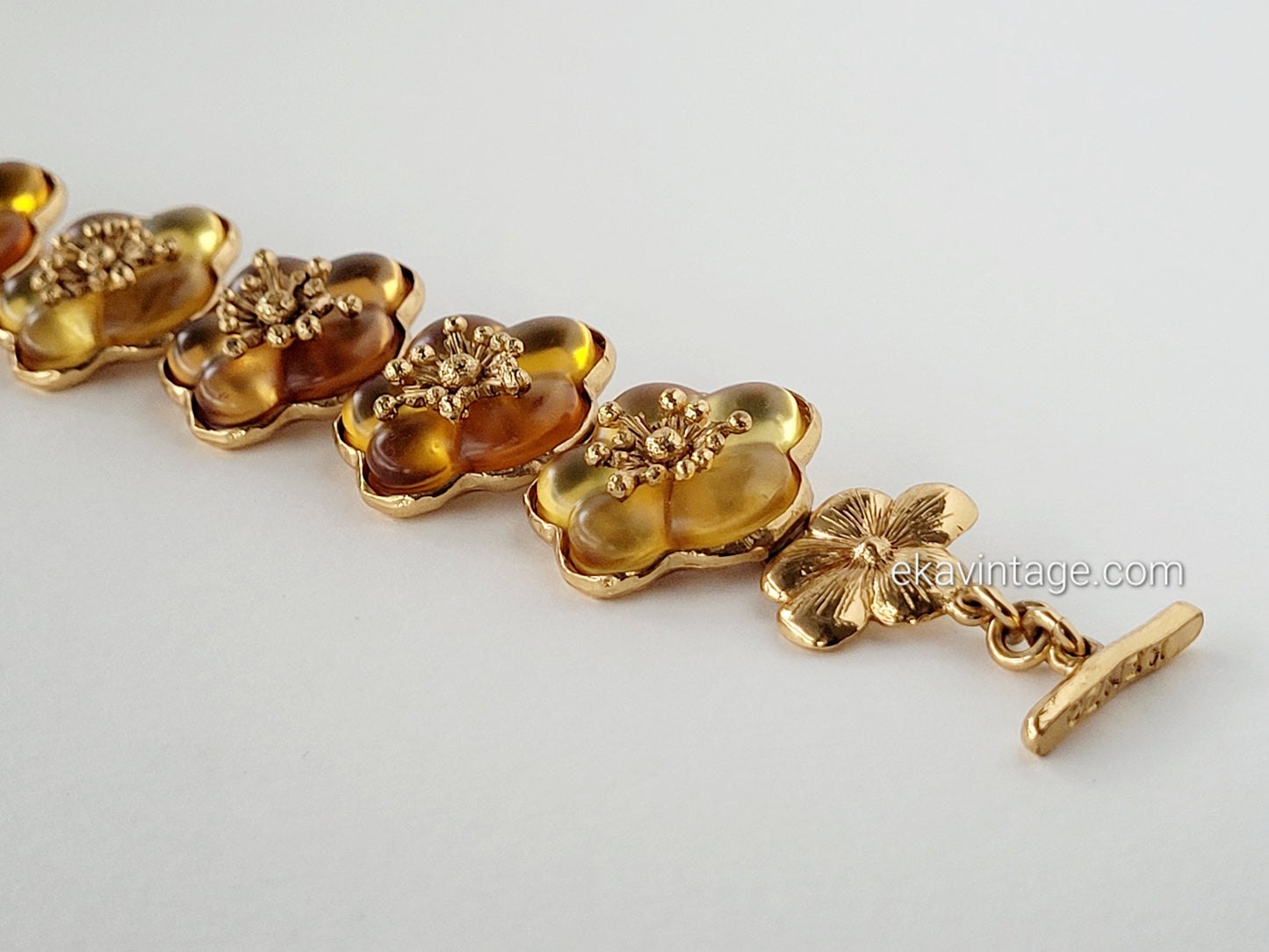 Kenzo Paris - Magnifique bracelet vintage Fleurs