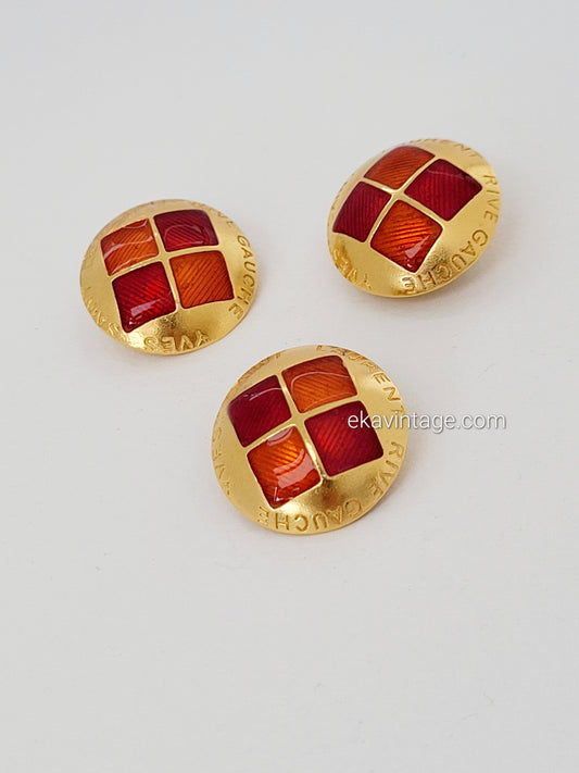 Yves Saint Laurent Rive Gauche - Trois boutons vintage
