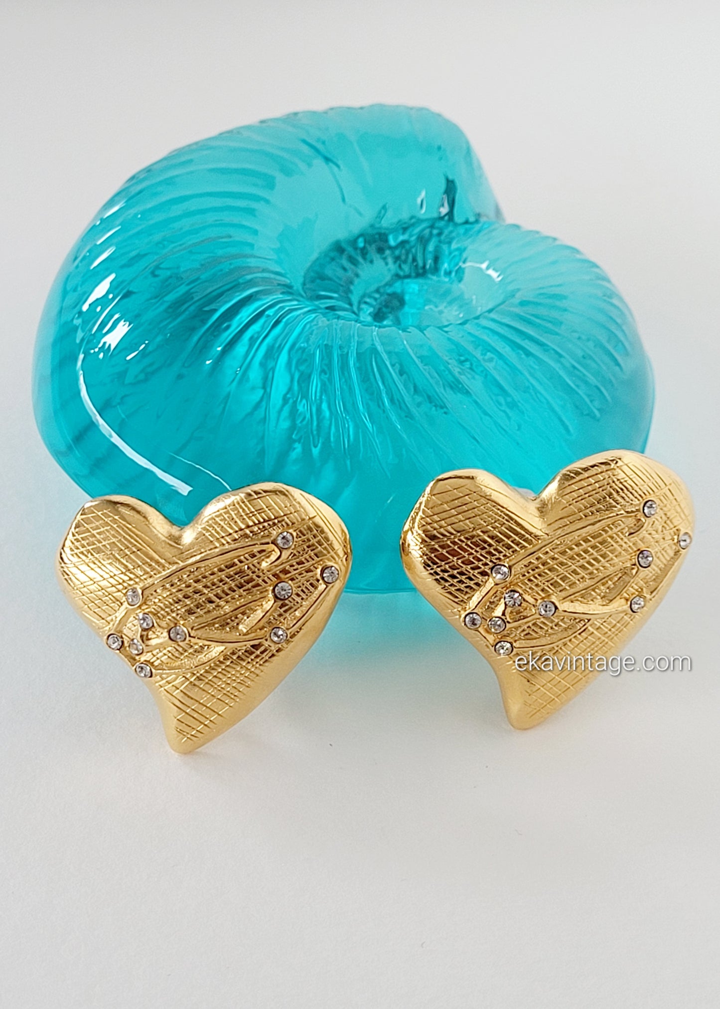 Christian Lacroix - Boucles d'oreilles vintage Cœur CL