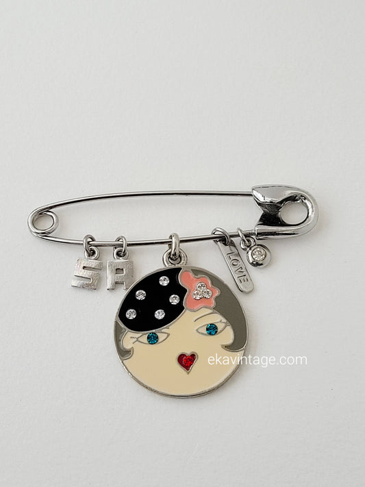 Sonia Rykiel - Broche vintage Épingle SR