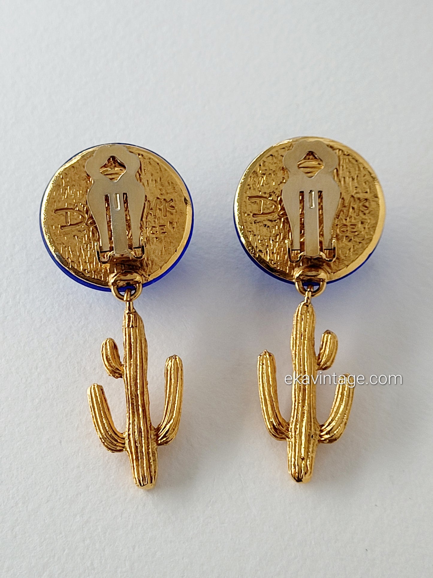 Daum - Boucles d'oreilles vintage en pâte de verre