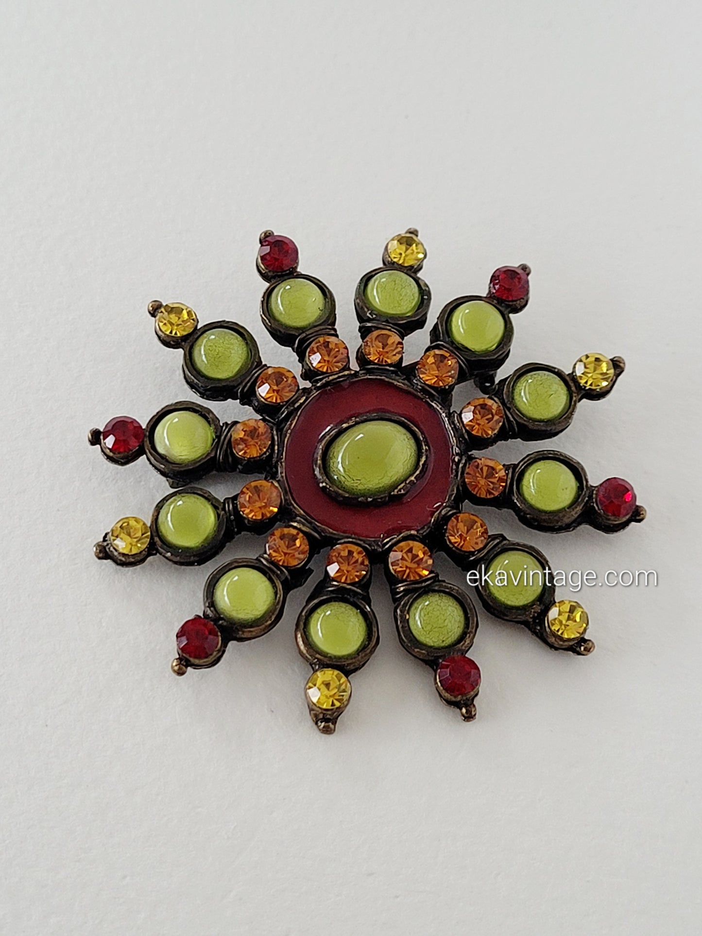 Franck Herval - Broche vintage Fleur