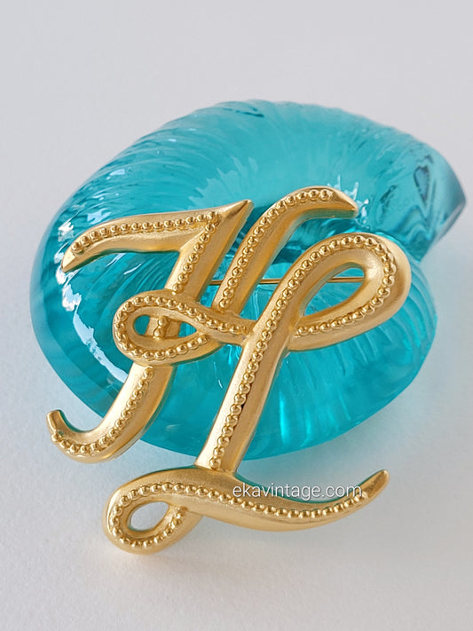 Karl Lagerfeld - Grande broche vintage KL