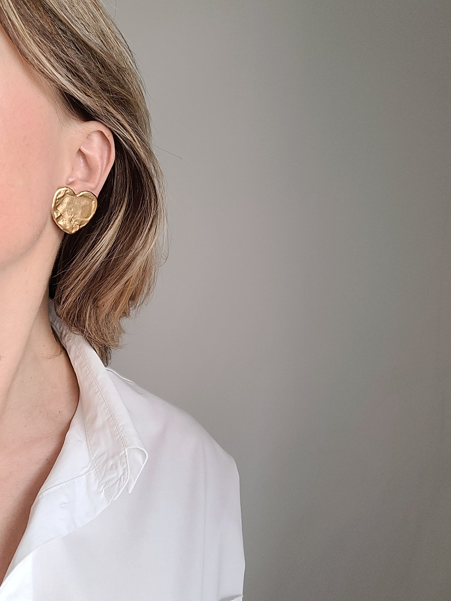 Biche de Bere - Boucles d'oreilles vintage Cœur