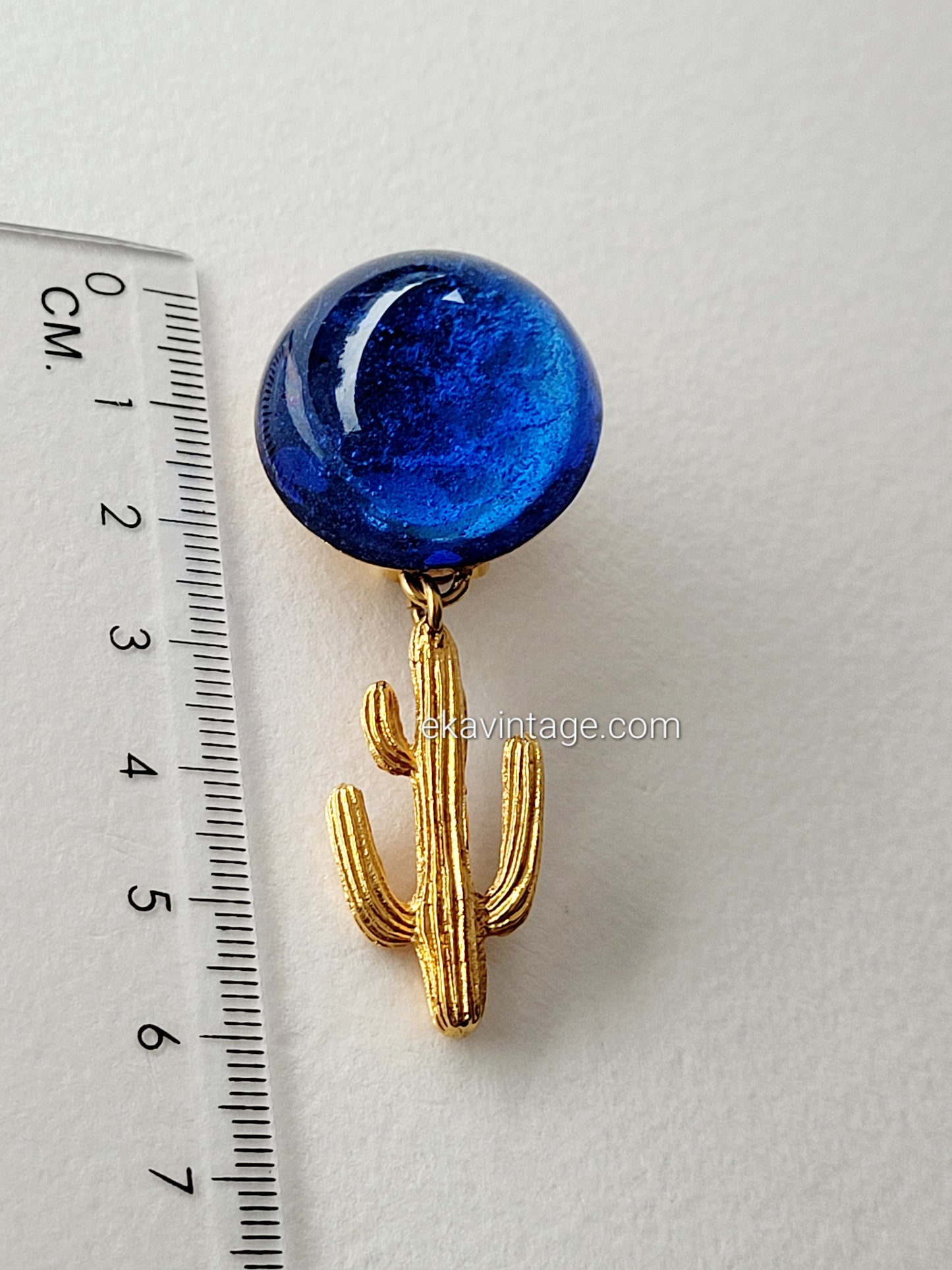 Daum - Boucles d'oreilles vintage en pâte de verre