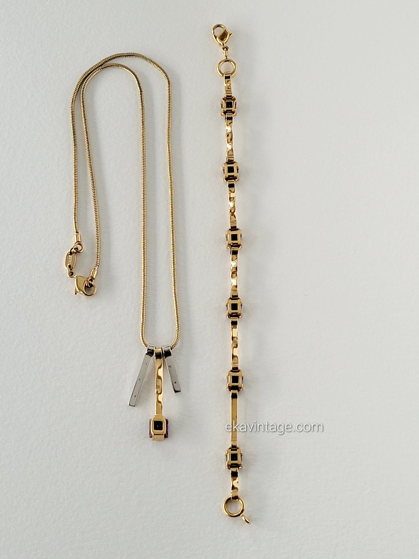 Balenciaga - Collier et bracelet doré