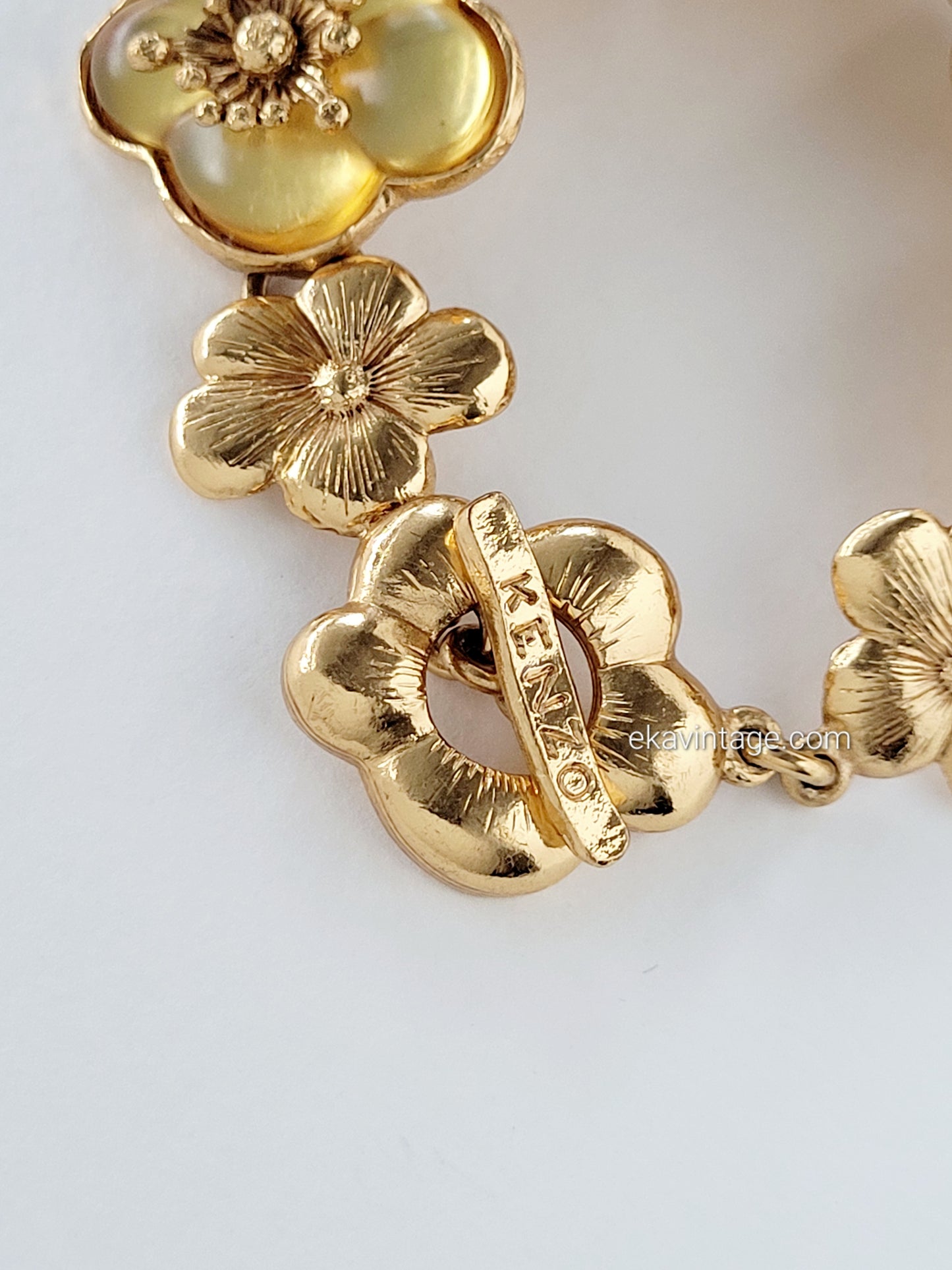 Kenzo Paris - Magnifique bracelet vintage Fleurs