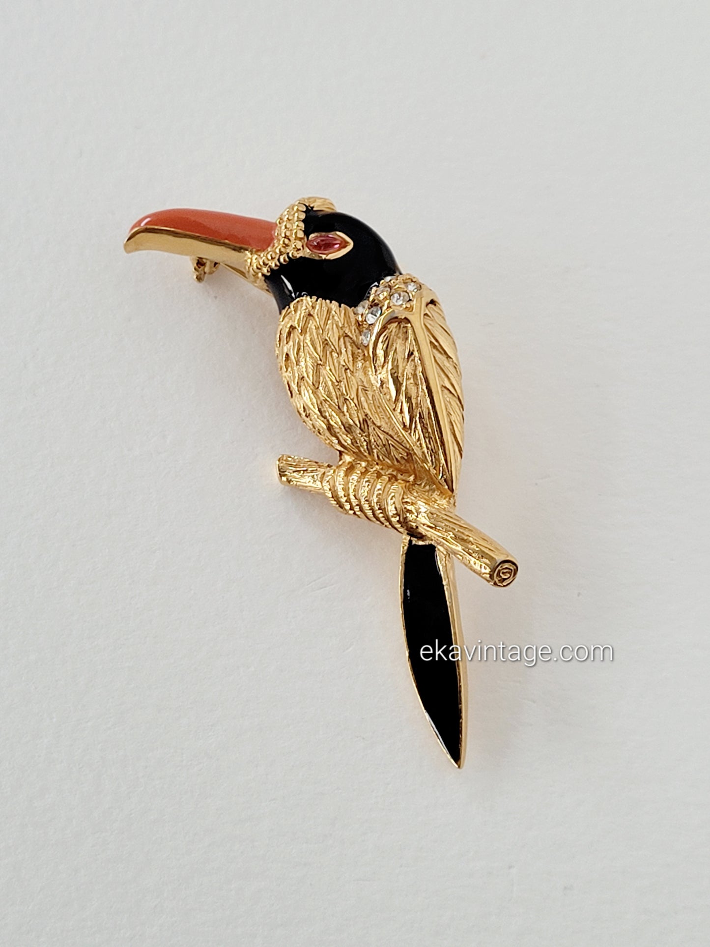 Carven - Broche vintage oiseau