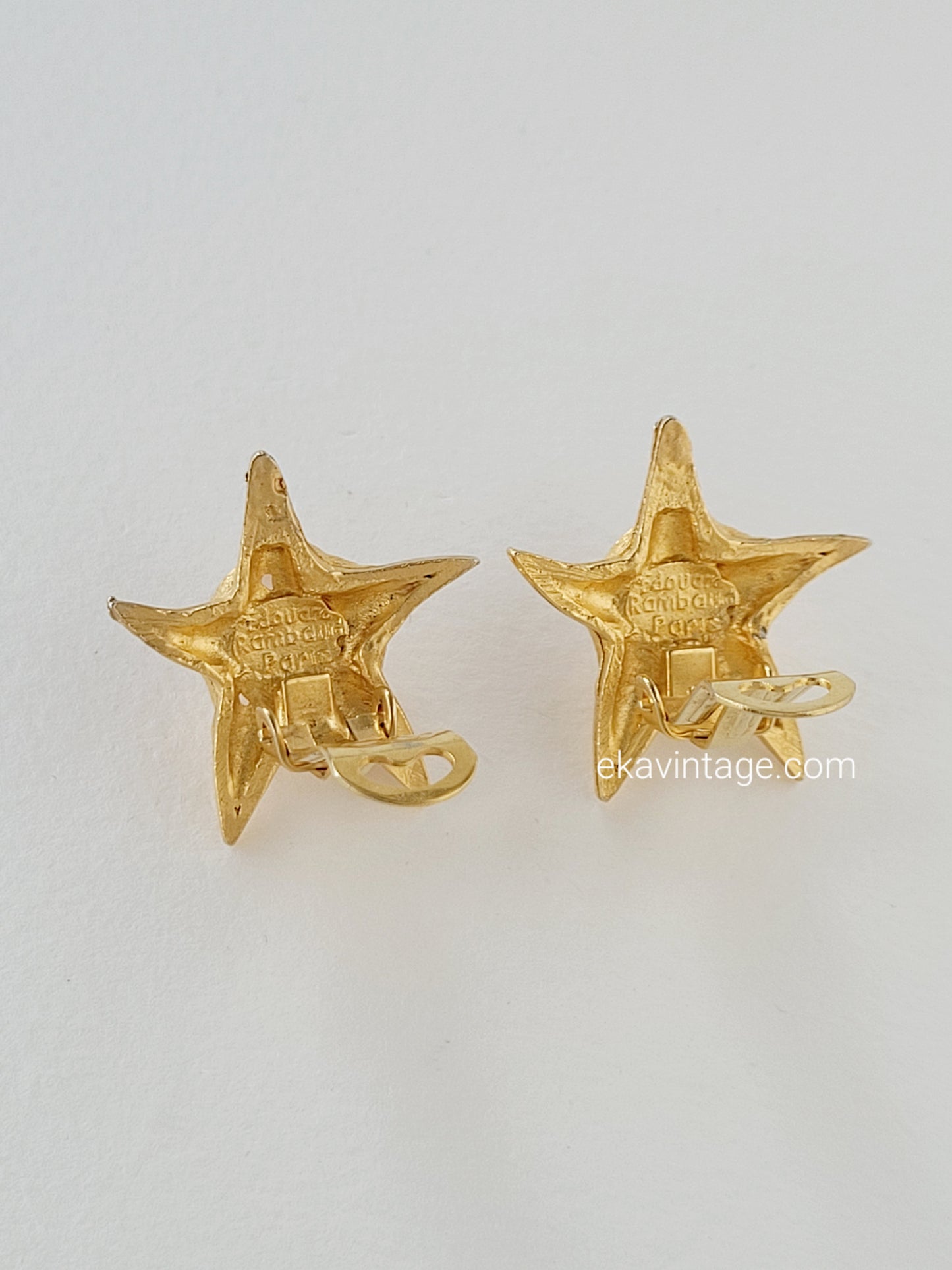 Edouard Rambaud - Boucles d'oreilles vintage Étoile
