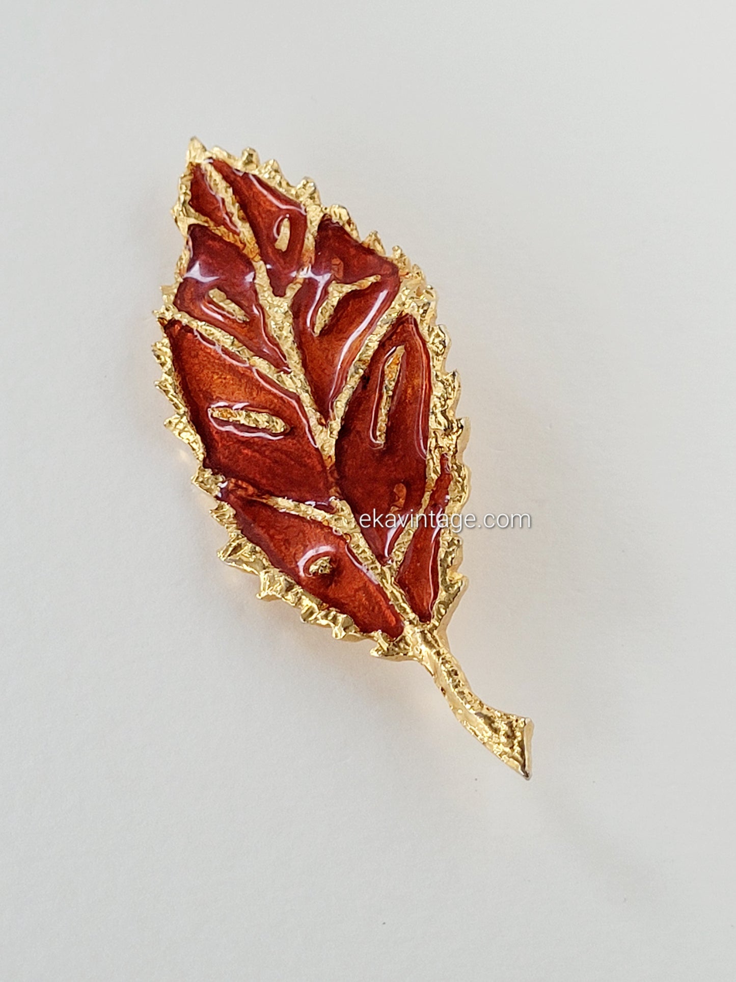 Broche vintage - Feuille