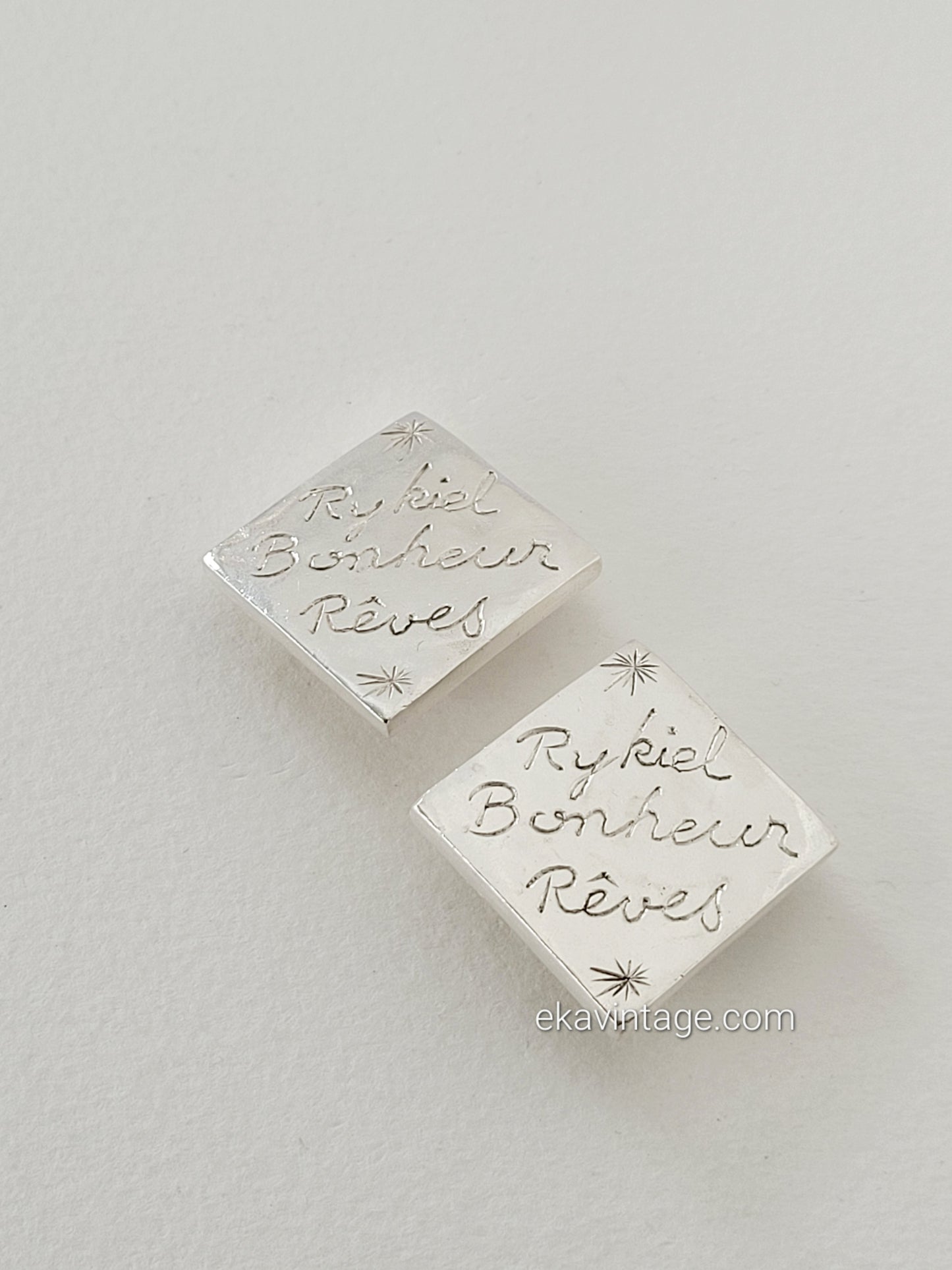 Sonia Rykiel - Boucles d'oreilles vintage carré