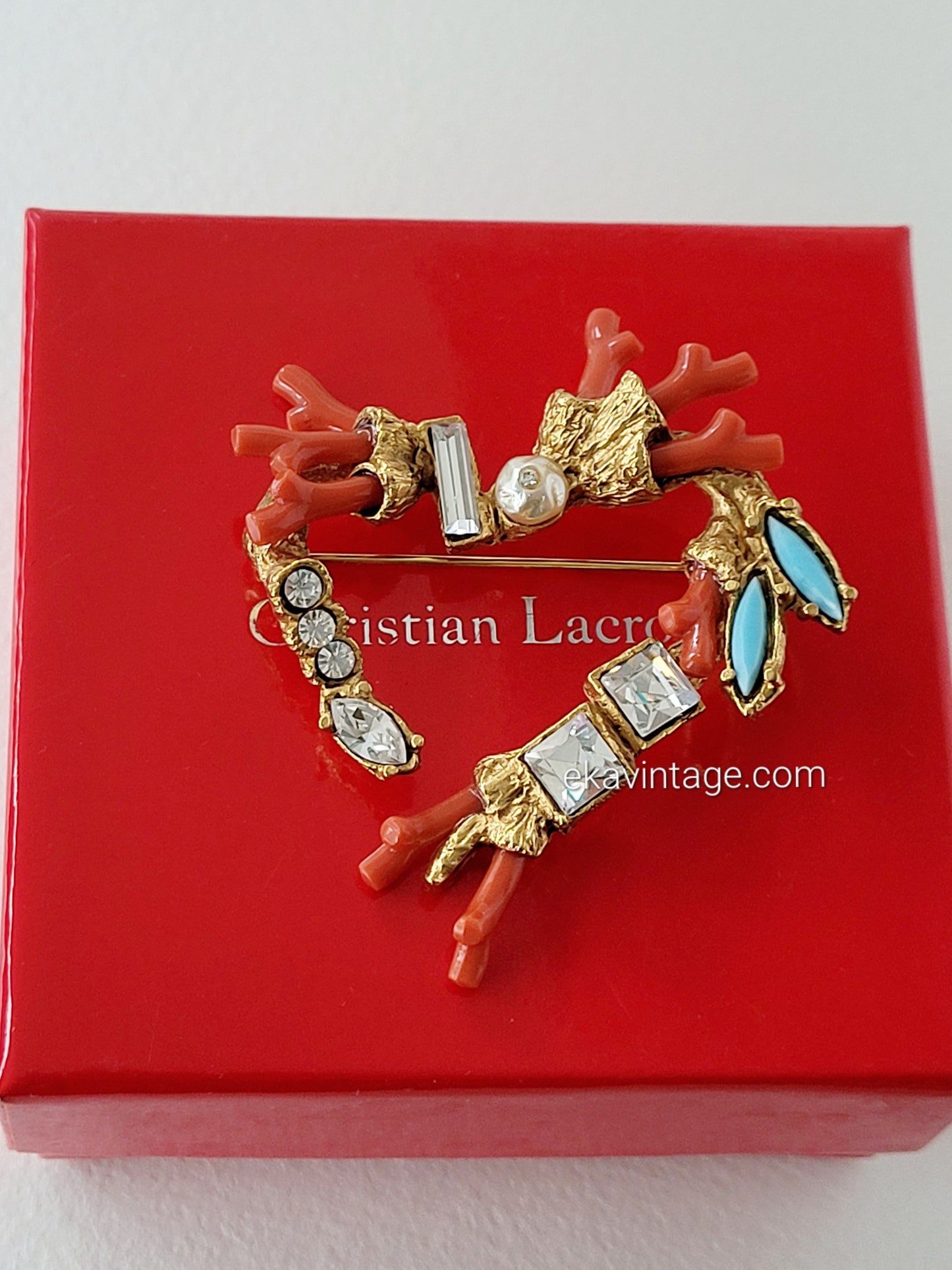 Christian Lacroix-Broche vintage Cœur