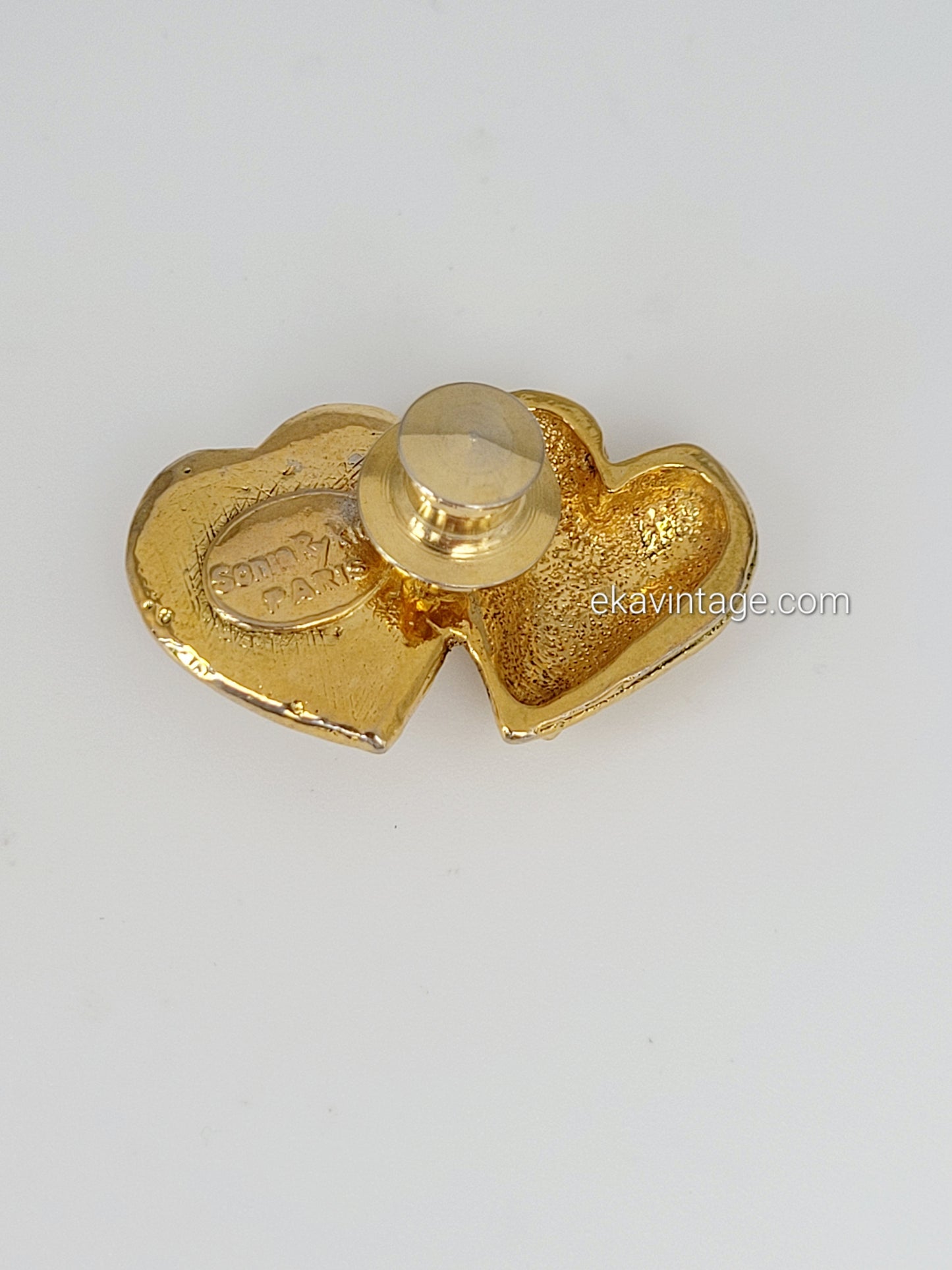 Sonia Rykiel - Pin's vintage cœurs SR