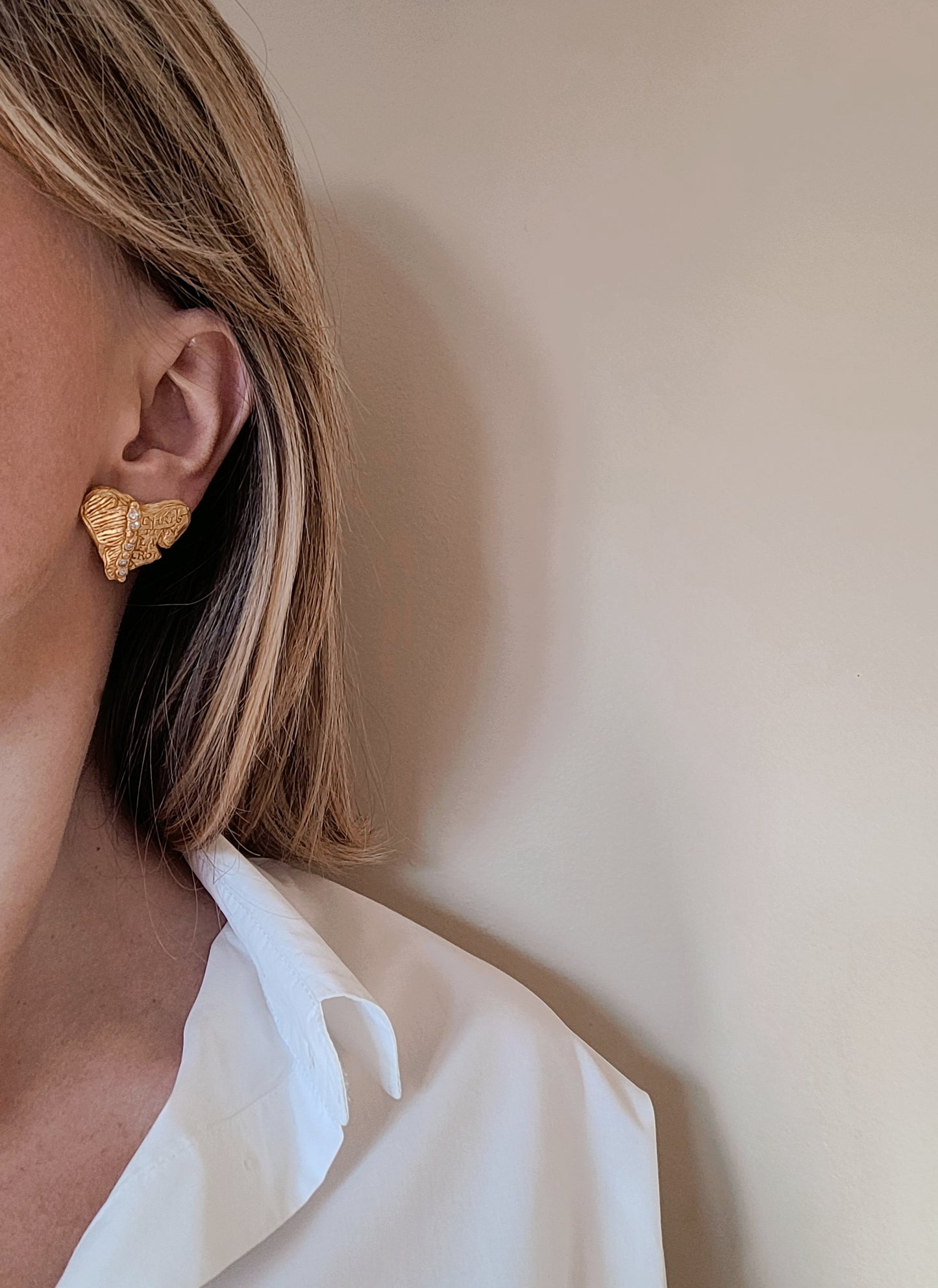 Christian Lacroix - Boucles d'oreilles vintage Cœur