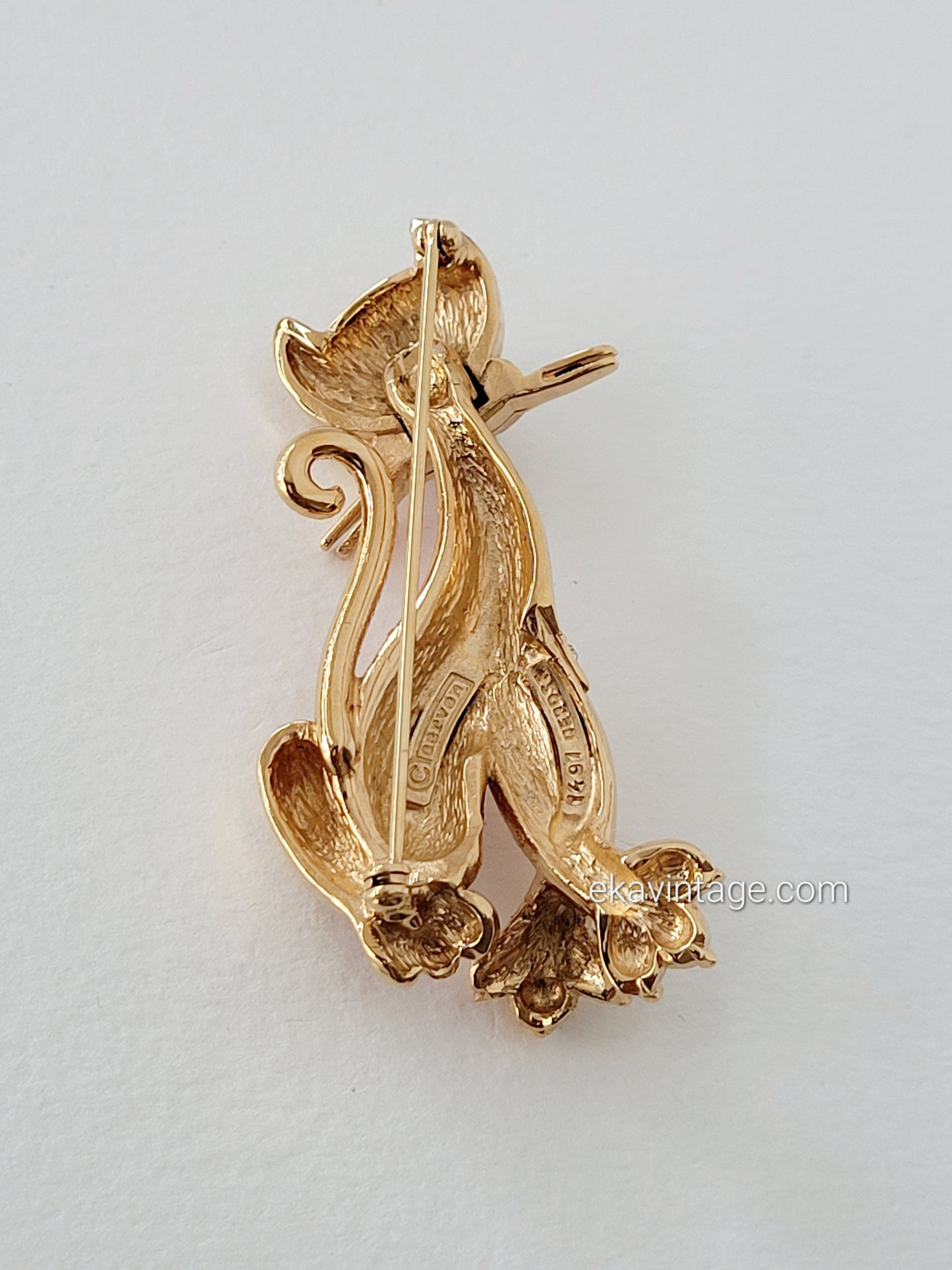 Carven - Broche vintage Chat