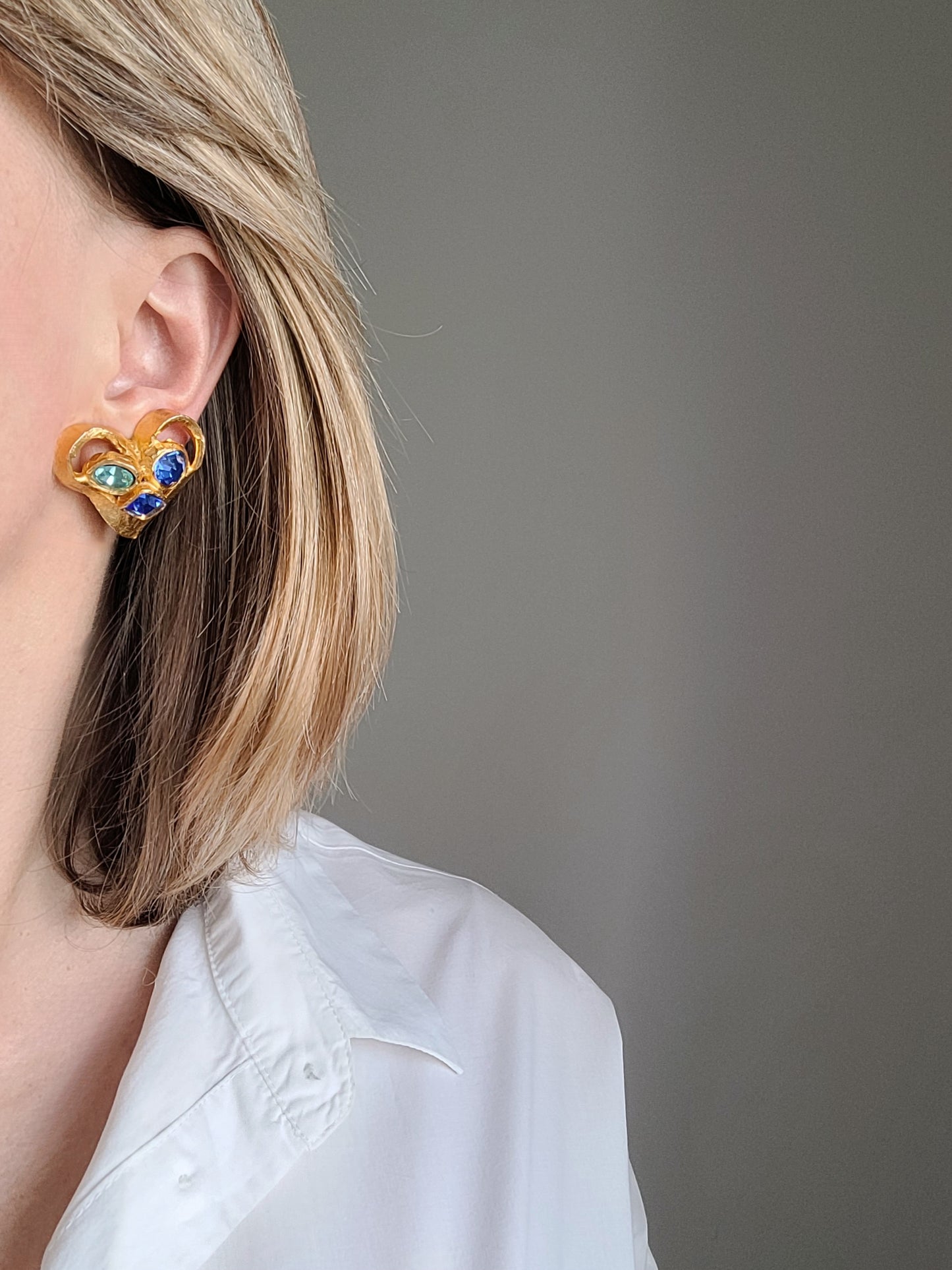 Edouard Rambaud - Magnifique parure boucles d'oreilles et broche vintage