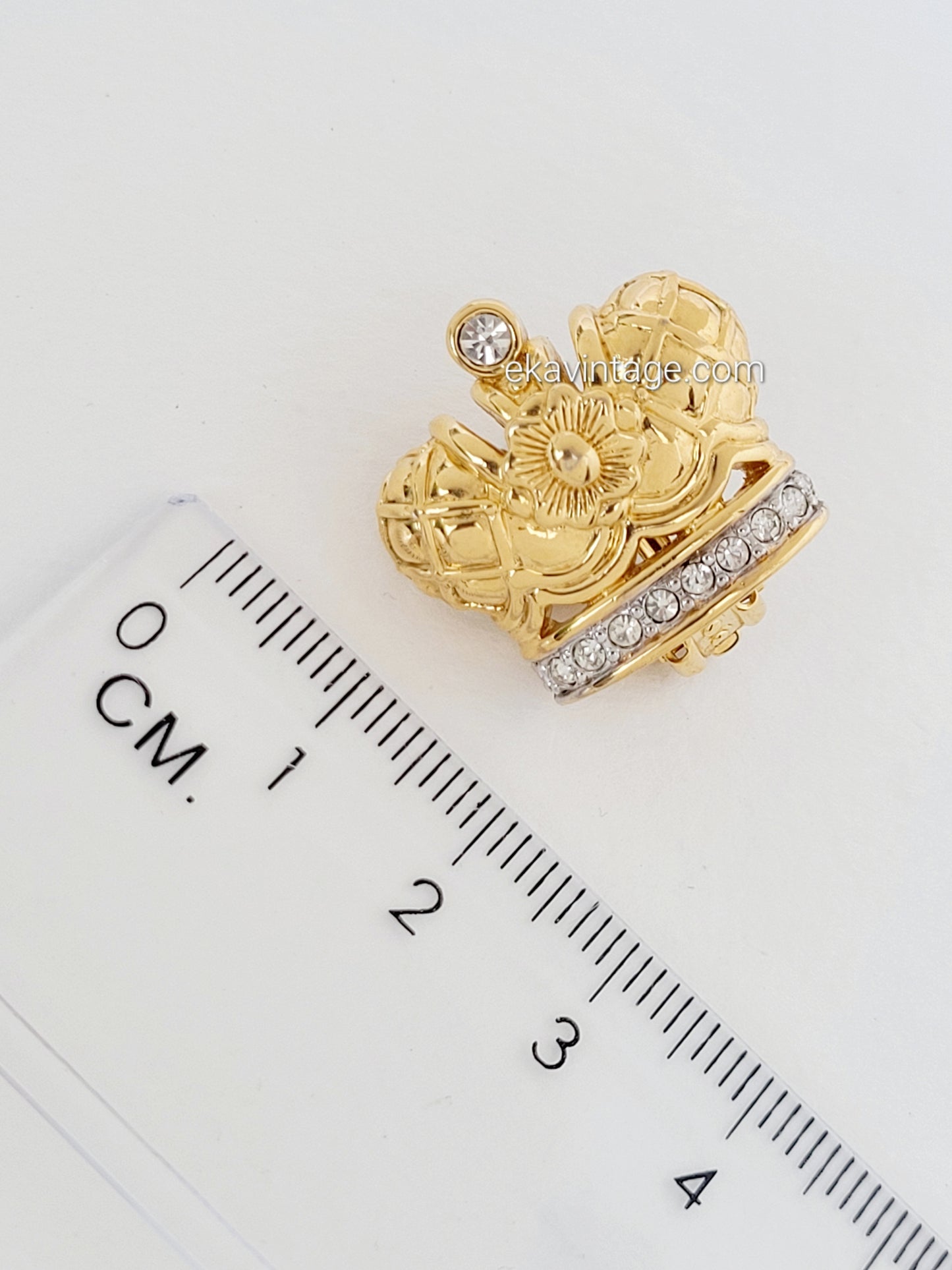 Cabouchon - Boucles d'oreilles vintage Couronne