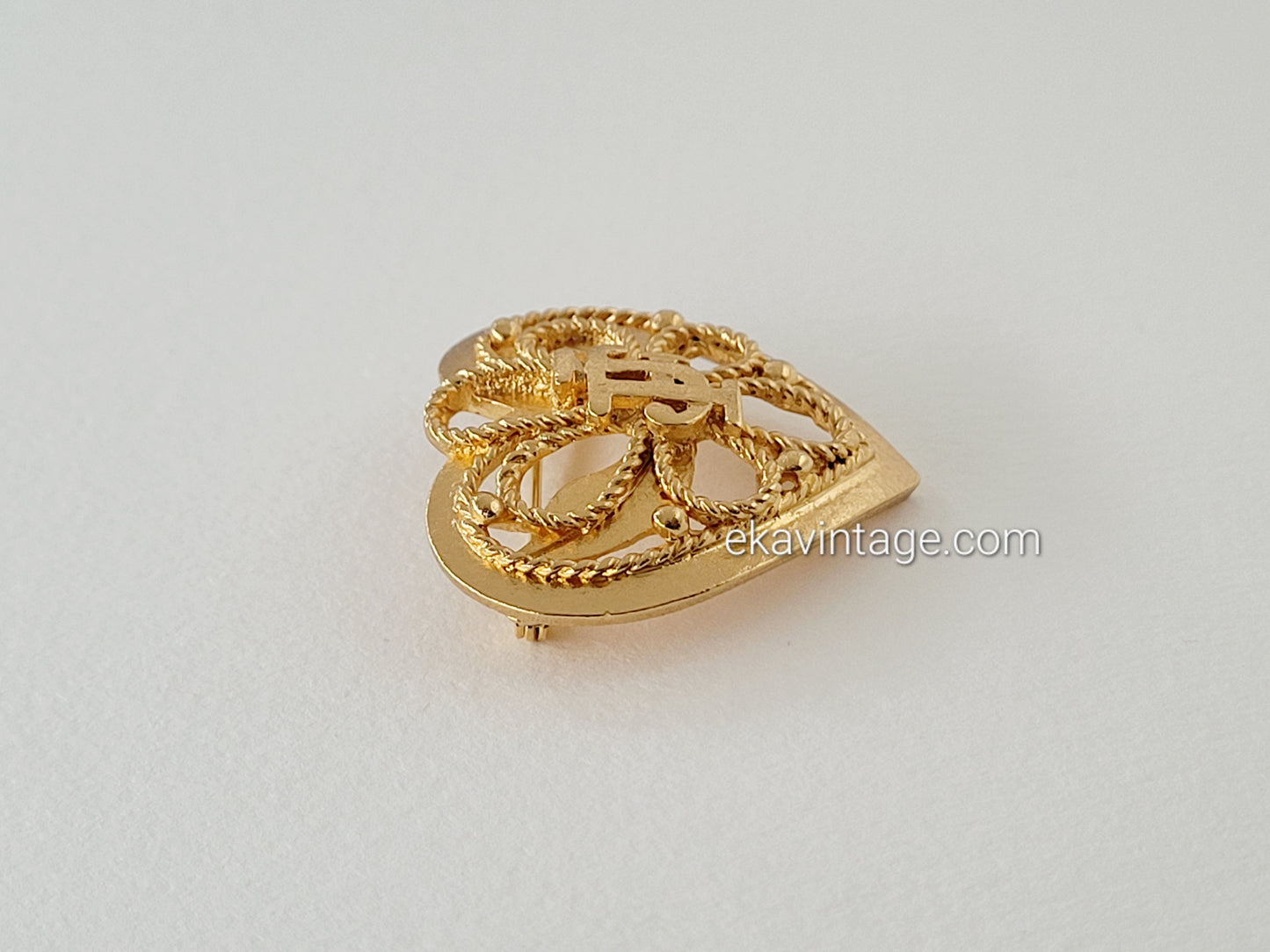 Jacques Fath- Broche vintage Cœur