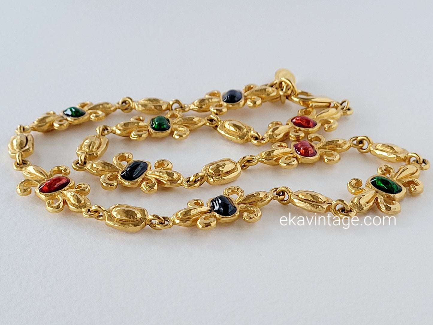 Ines de la Fressange - Collier vintage Fleur de Lys