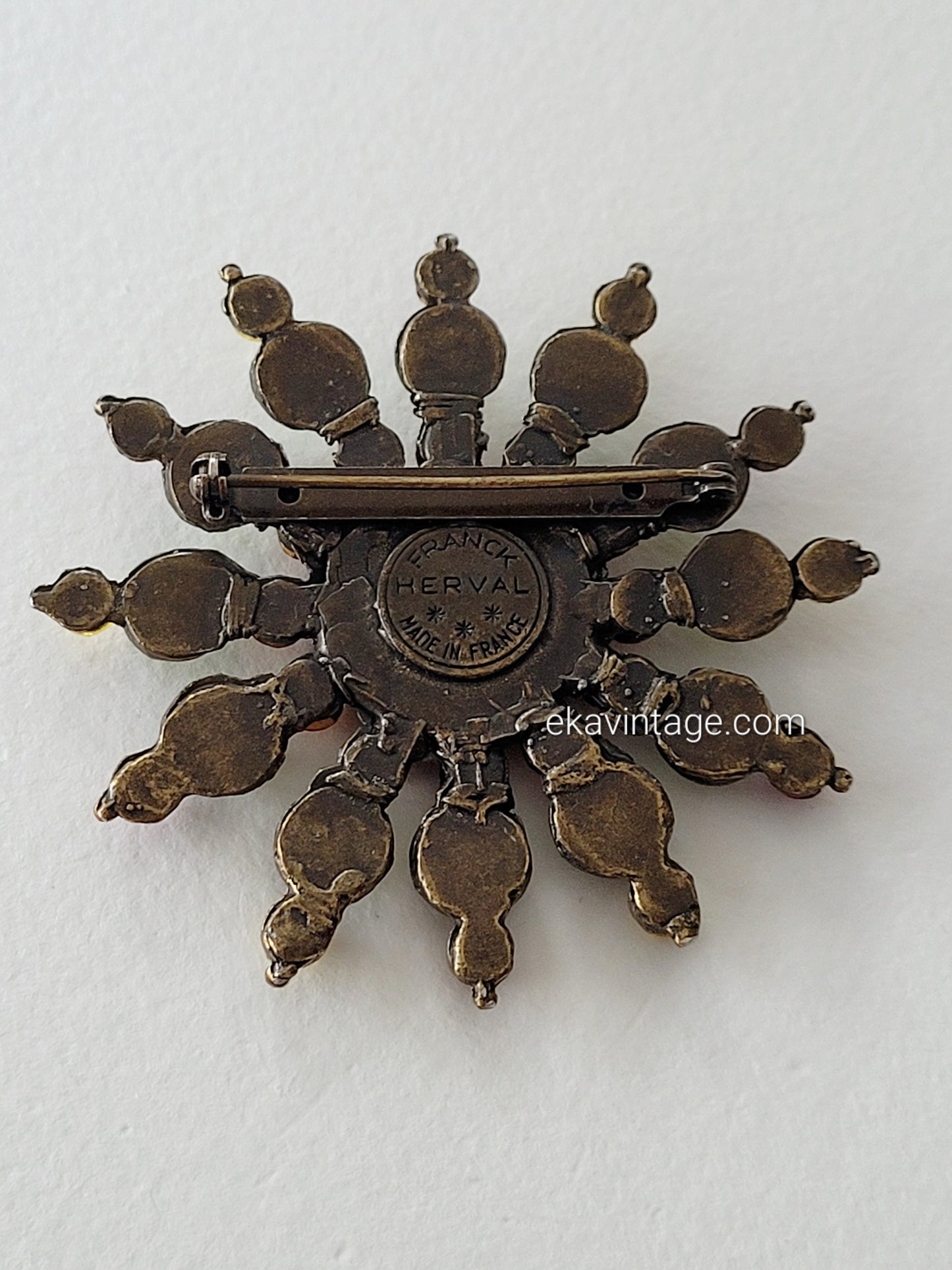 Franck Herval - Broche vintage Fleur