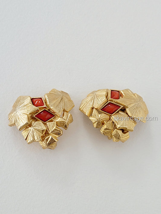 Orena - Boucles d'oreilles vintage doré