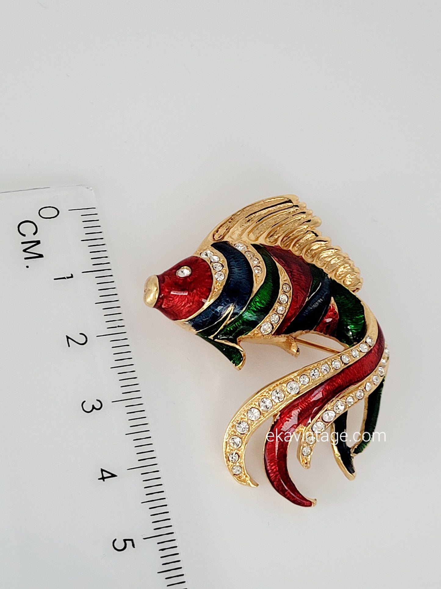Carven - Broche vintage Poisson