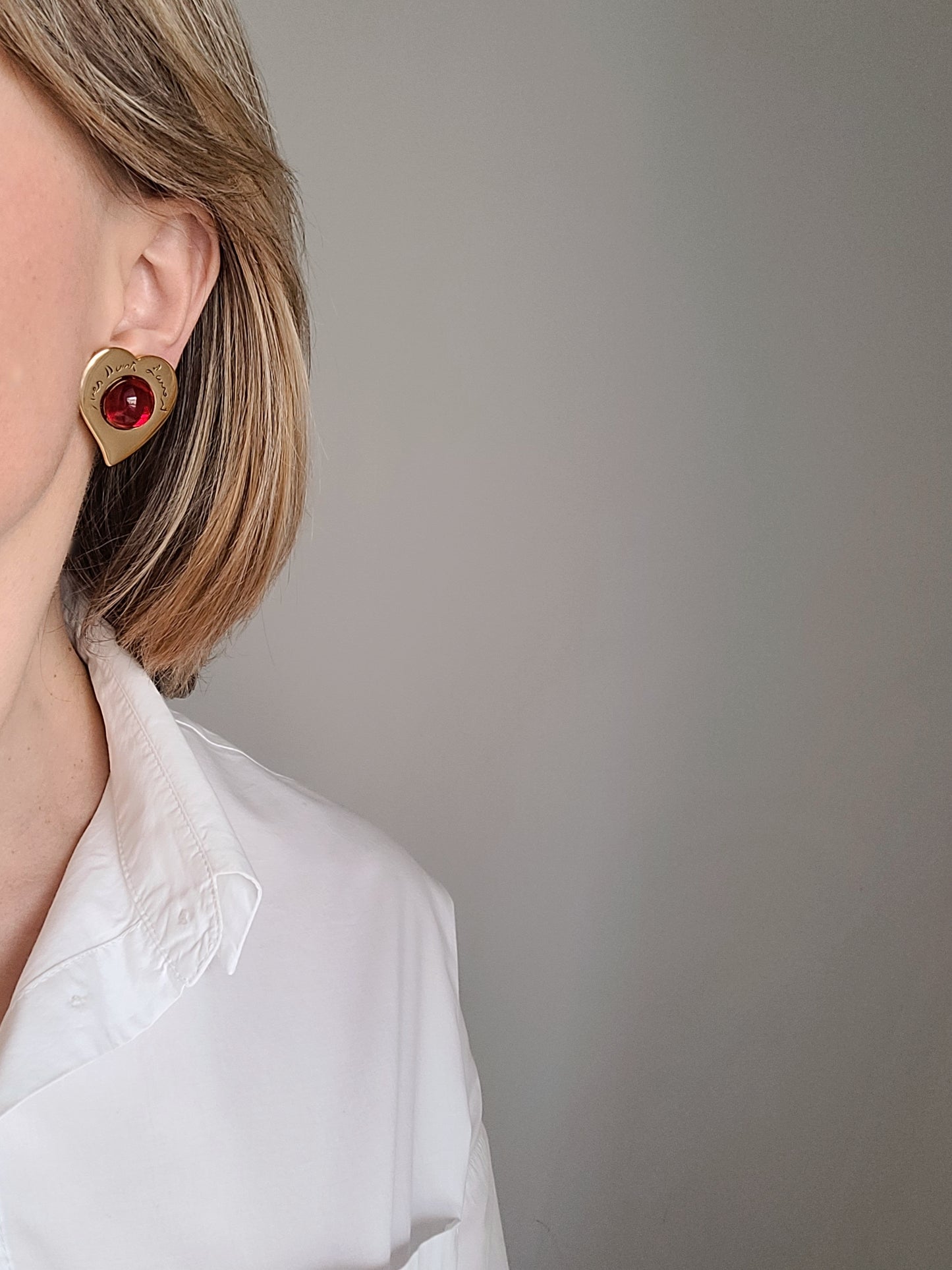 Yves Saint Laurent - Boucles d'oreilles vintage Cœur