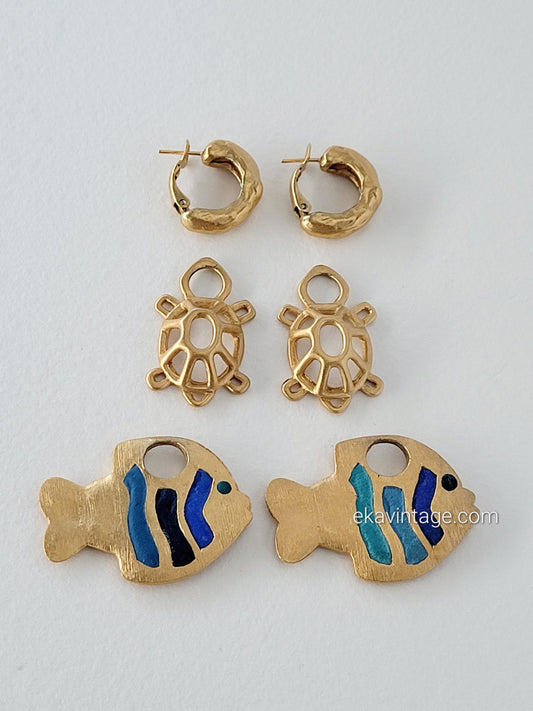 Agatha Paris - Boucles d'oreilles vintage Poisson