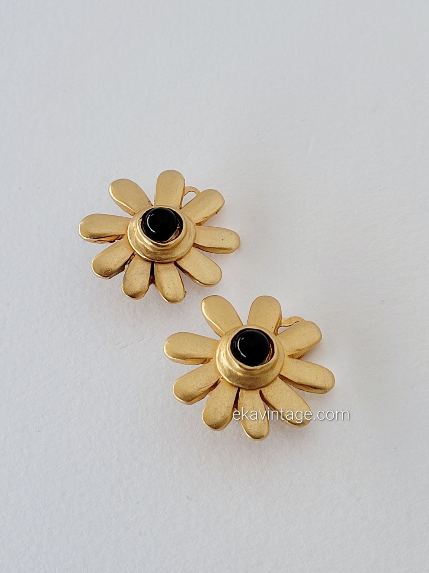 Edouard Rambaud - Boucles d'oreilles vintage Fleur