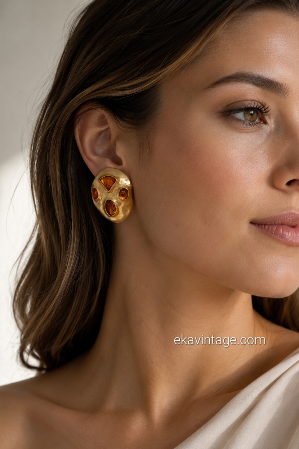Les Bernard - Grandes boucles d'oreilles vintage