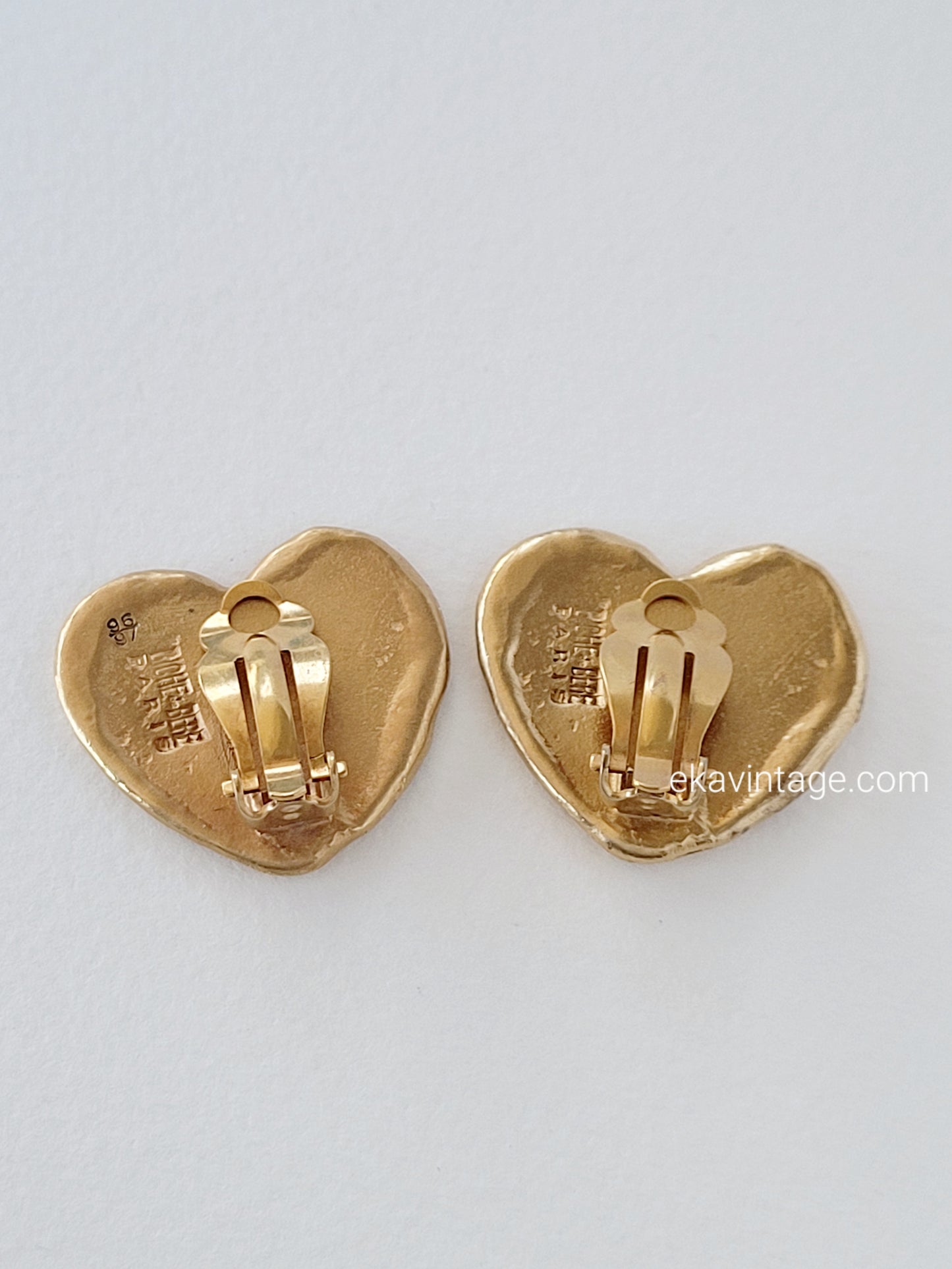 Biche de Bere - Boucles d'oreilles vintage Cœur