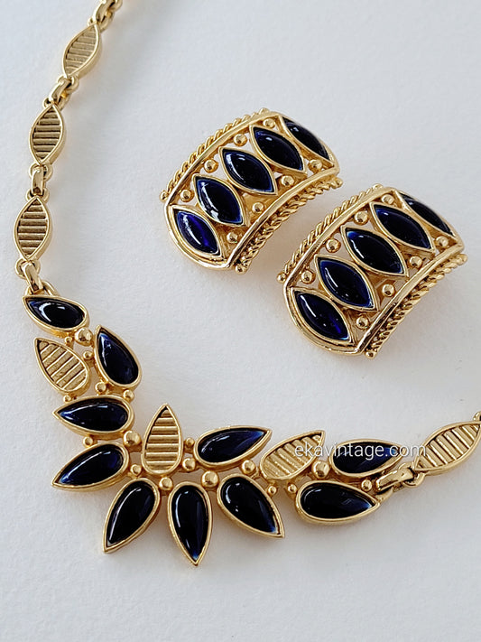 Orena Paris parure - boucles d'oreilles et collier vintage