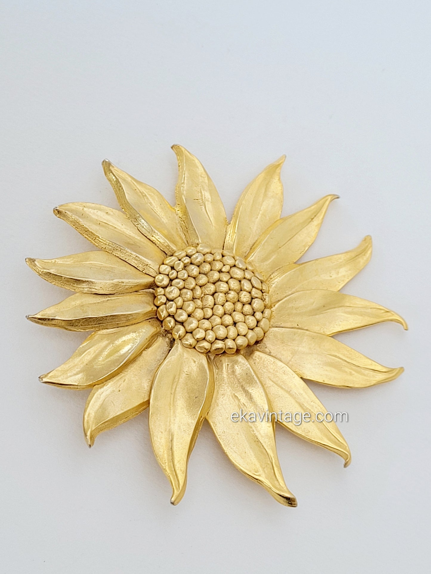 Il était une fois - Grande broche vintage Tournesol