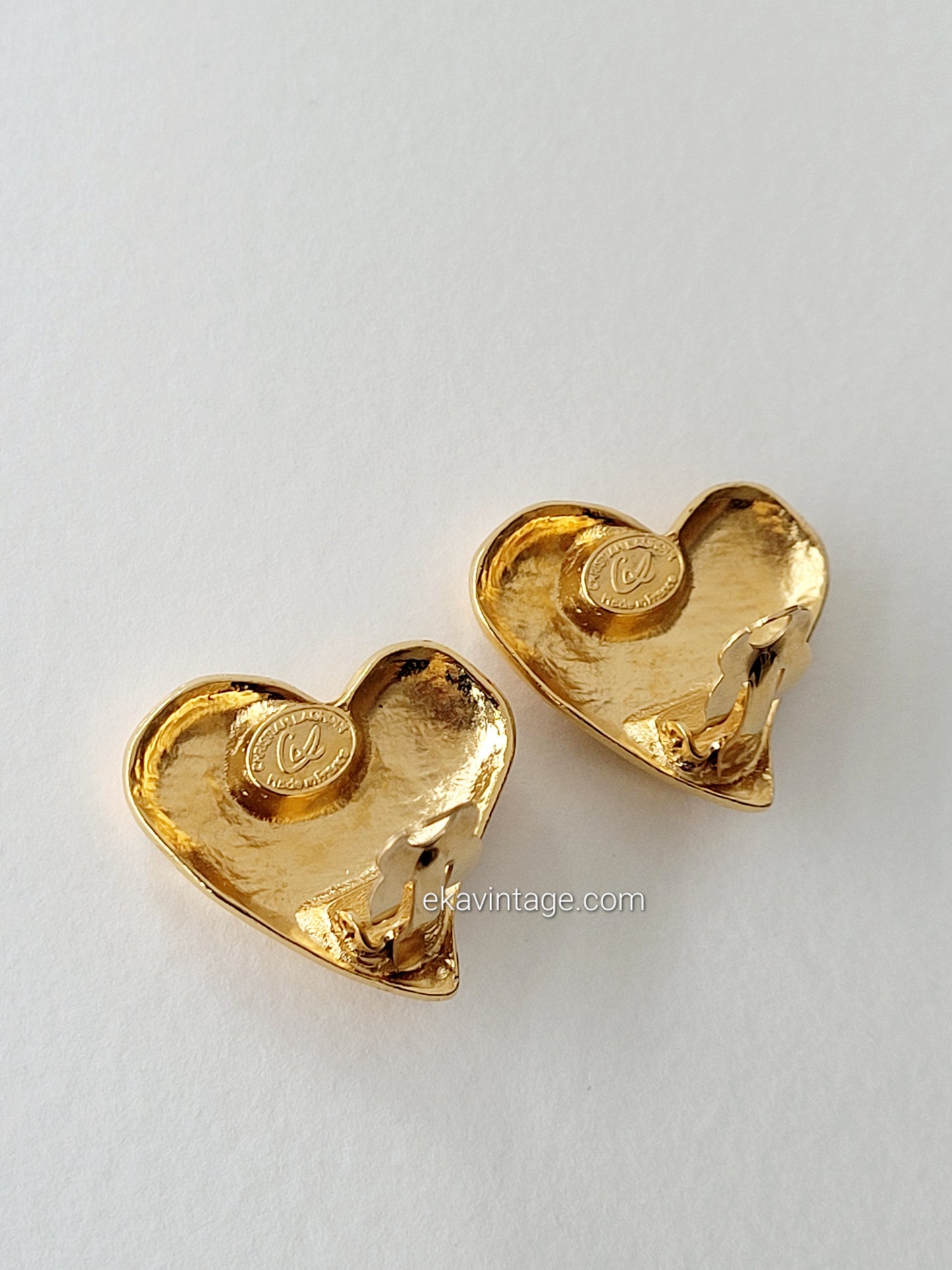 Christian Lacroix - Boucles d'oreilles vintage Cœur CL