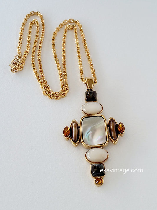 Scherrer - Collier vintage avec un gros pendentif