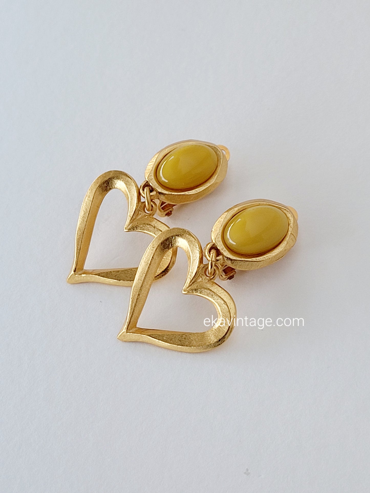 Christian Lacroix - Boucles d'oreilles pendantes vintage Cœur