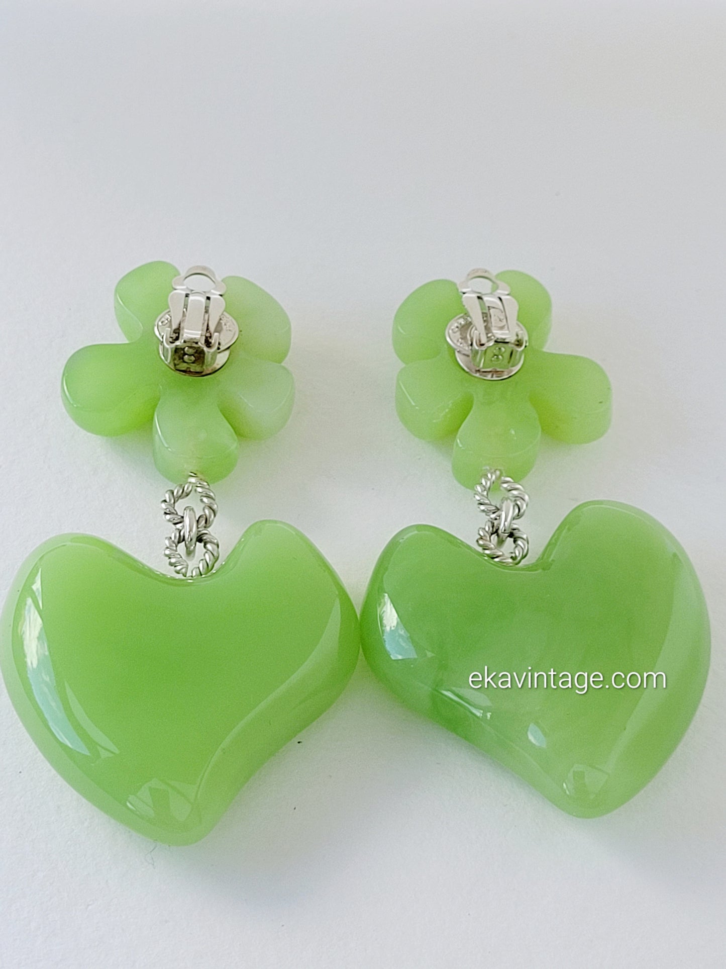 Christian Lacroix  - Boucles d'oreilles pendantes Cœur