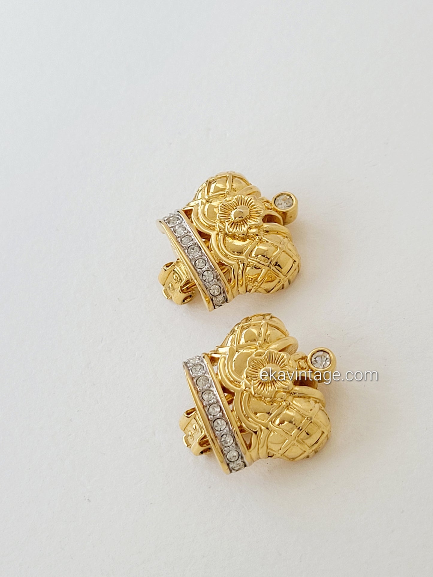 Cabouchon - Boucles d'oreilles vintage Couronne