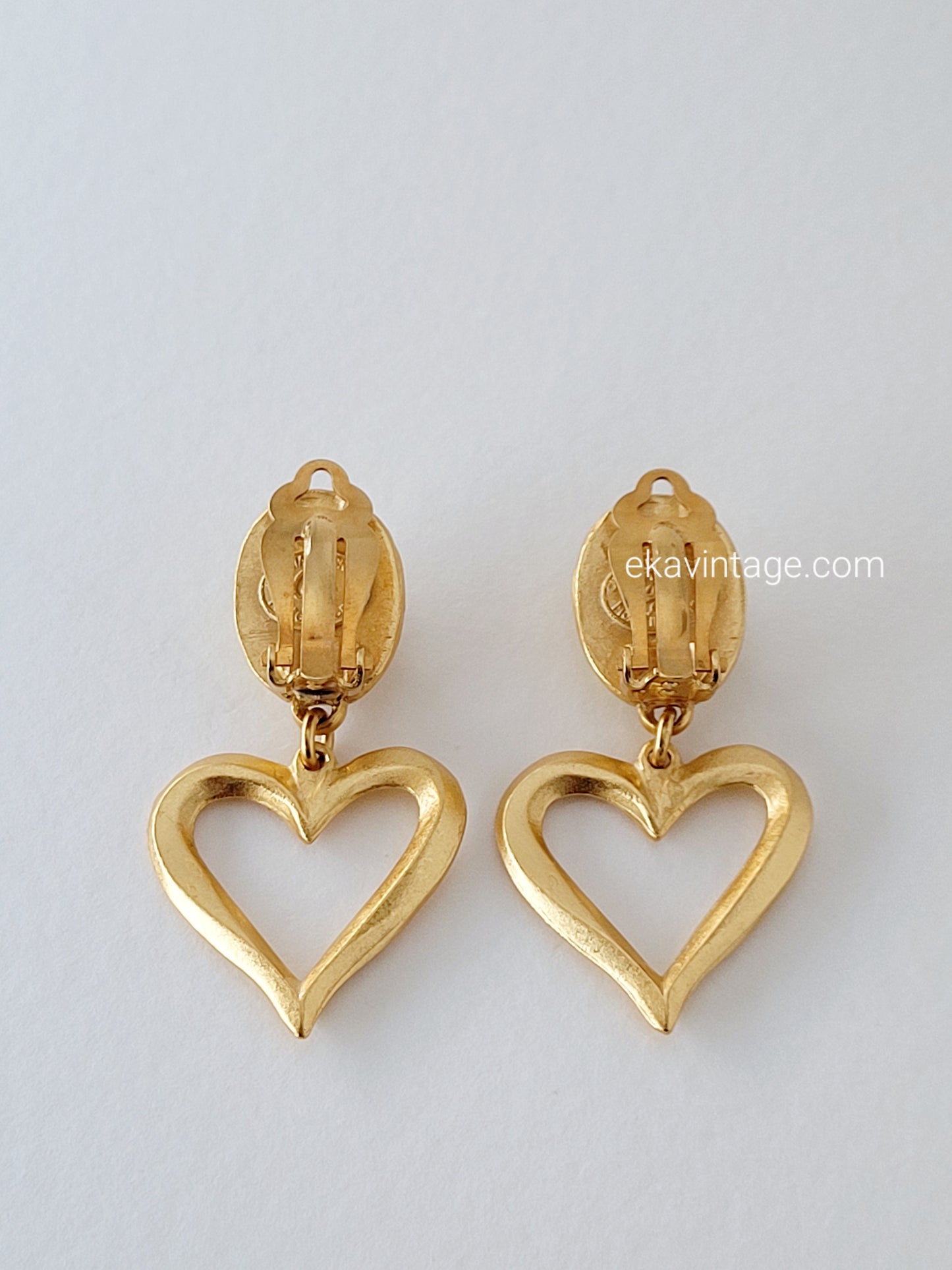 Christian Lacroix - Boucles d'oreilles pendantes vintage Cœur