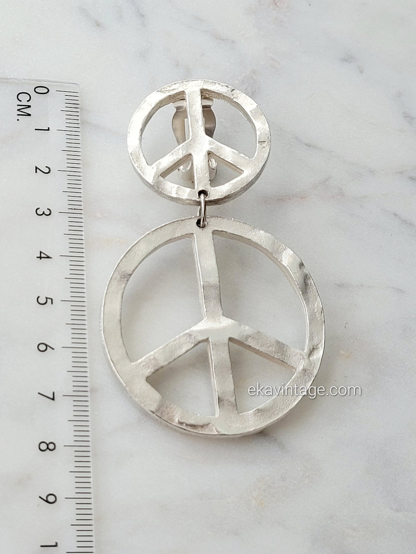Biche de Bere - Boucles d'oreilles vintage Peace & love