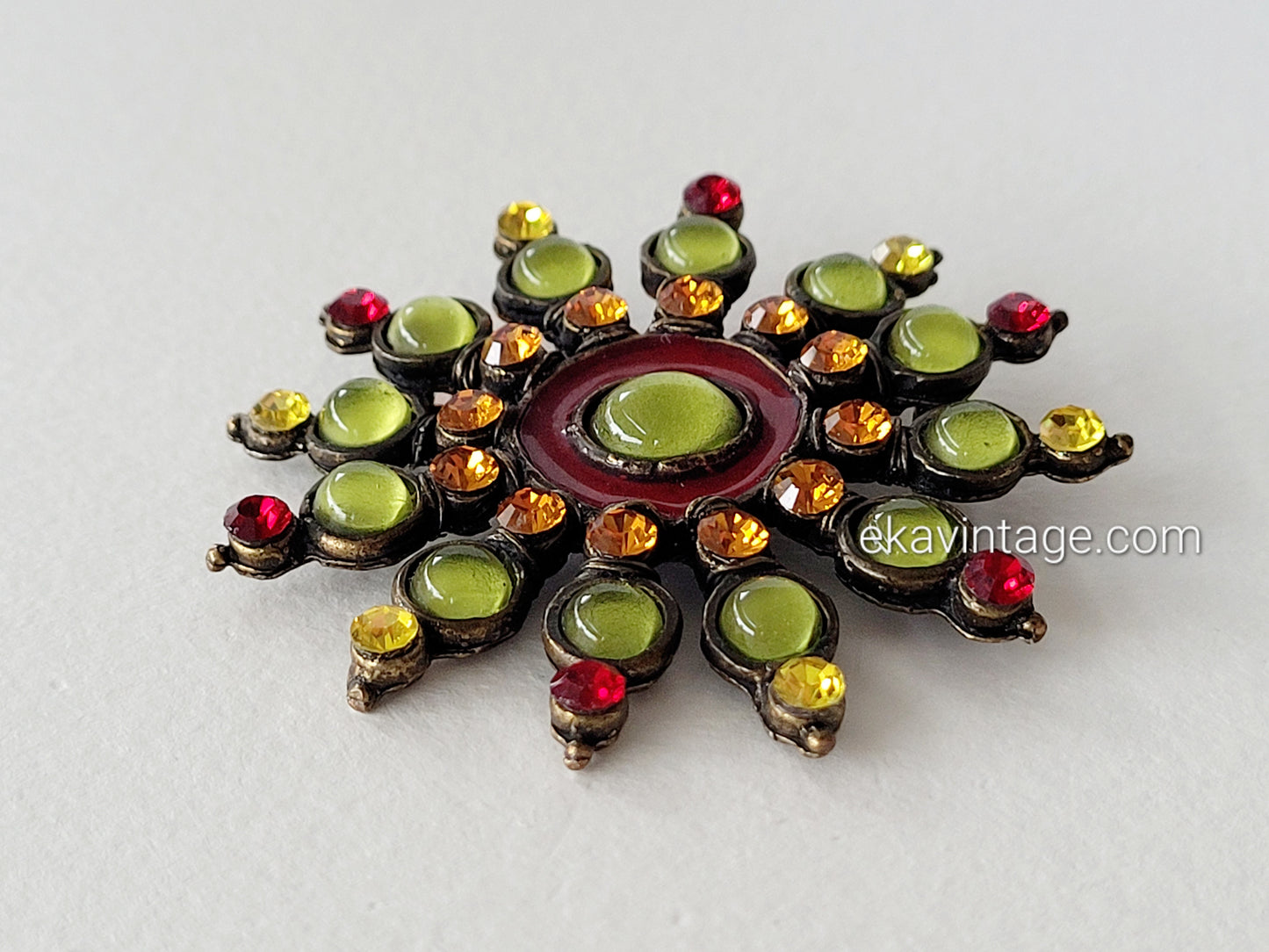 Franck Herval - Broche vintage Fleur