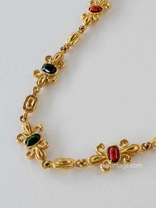 Ines de la Fressange - Collier vintage Fleur de Lys