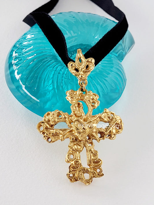 Christian Lacroix - Pendentif vintage Croix