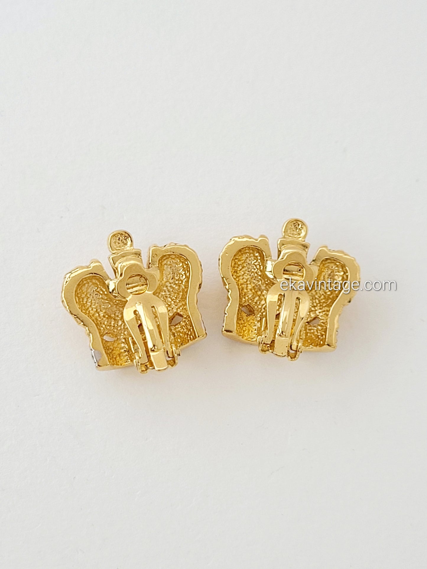 Cabouchon - Boucles d'oreilles vintage Couronne