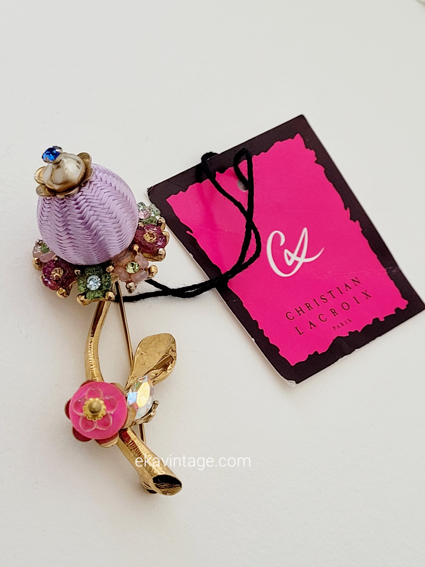 Christian Lacroix-Broche vintage Fleur